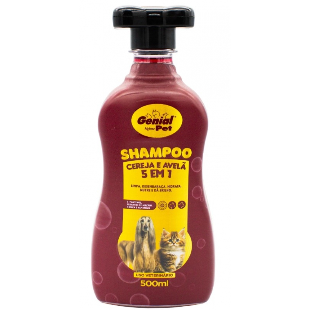 Shampoo para Cães e Gatos Cereja e Avelã 5 em 1