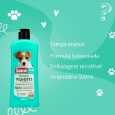 Shampoo Sanol Dog para Cães e Gatos Filhotes 500ml