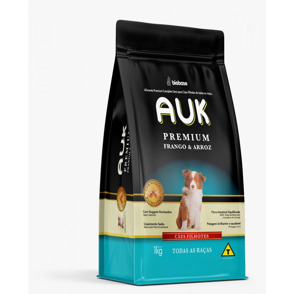 AUK Premium Filhotes com Nuggets Recheados
